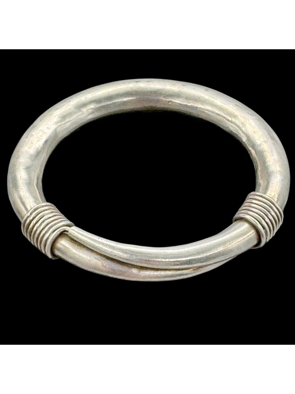 Vintage Sterling Silver Electroform Bangle Statement Bracelet Heavy 66g Original